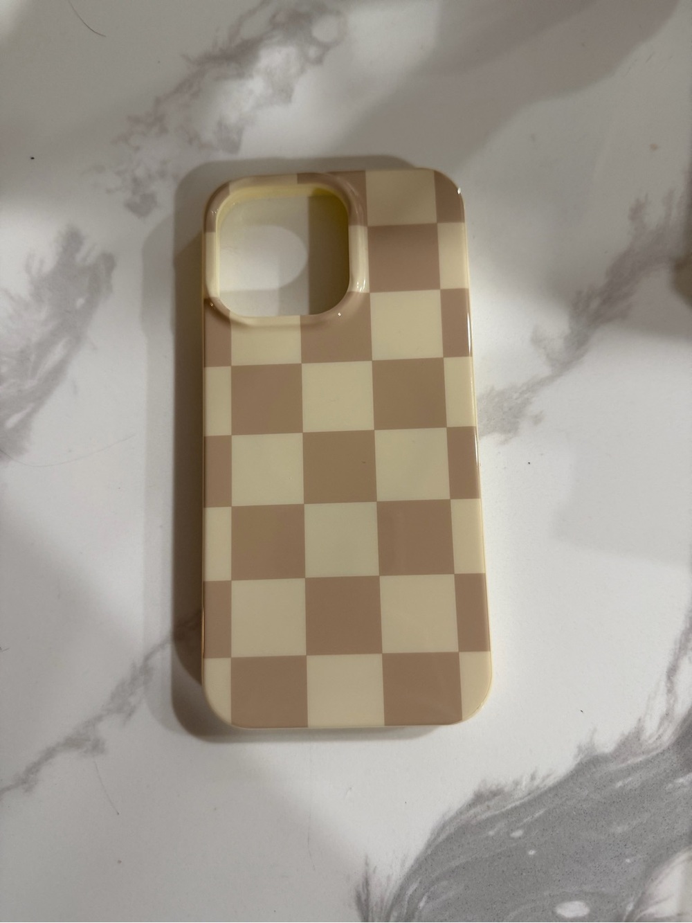 Casely Beige Checkerboard iPhone 15 Pro Max Case